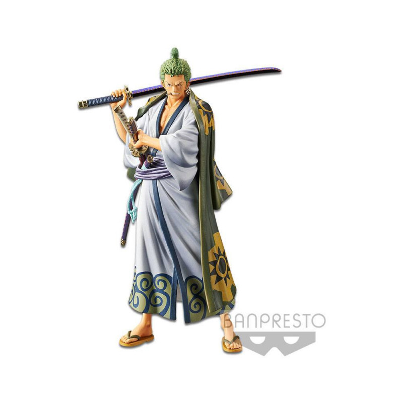 One Piece statuette PVC DXF Grandline Men Wanokuni Vol. 2 Zoro 17 cm Banpresto - 1