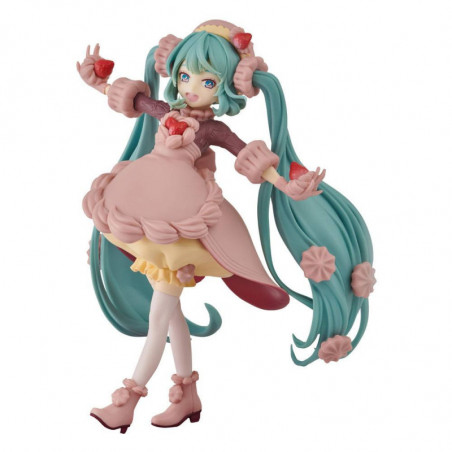 Hatsune Miku statuette PVC SweetSweets Series Hatsune Miku Strawberry Chocolate Short 17 cm Furyu - 1