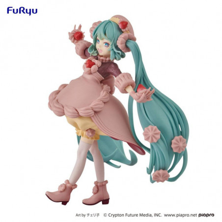 Hatsune Miku statuette PVC SweetSweets Series Hatsune Miku Strawberry Chocolate Short 17 cm Furyu - 2