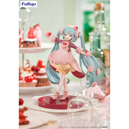 Hatsune Miku statuette PVC SweetSweets Series Hatsune Miku Strawberry Chocolate Short 17 cm Furyu - 8