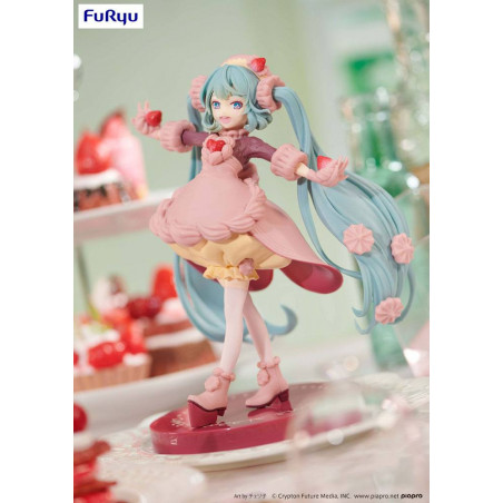 Hatsune Miku statuette PVC SweetSweets Series Hatsune Miku Strawberry Chocolate Short 17 cm Furyu - 9