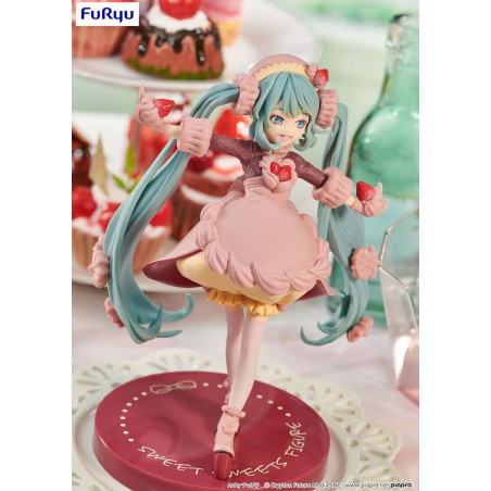 Hatsune Miku statuette PVC SweetSweets Series Hatsune Miku Strawberry Chocolate Short 17 cm Furyu - 11