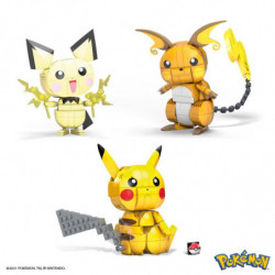 Pokémon jeu de construction Mega Construx Wonder Builders Pikachu Evolution Trio 13 cm Mattel - 1