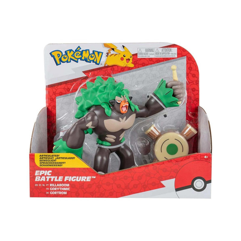 Pokemon – 30cm Epic Battle Figure – Rillaboom Jazwares - 1