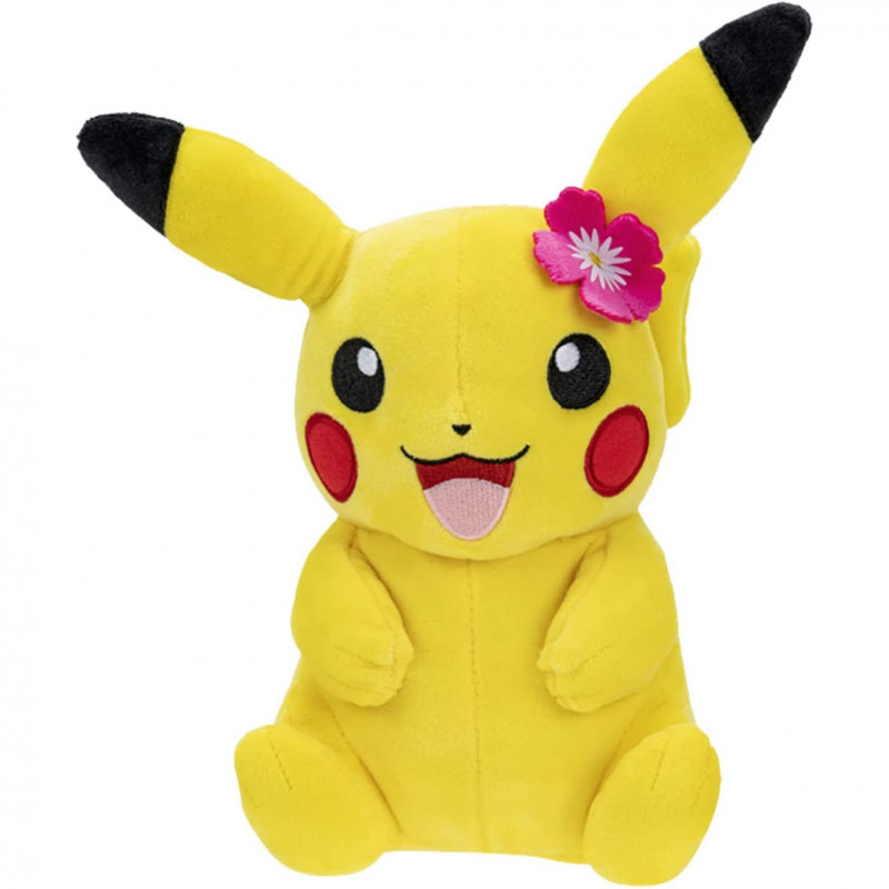 Pokemon – Pikachu 20Cm With Red Flower In Ear Accy Boti - 1
