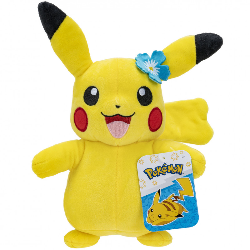 Pokemon – Female Pikachu 20Cm With Blue Flower In Ear Accy Boti - 1