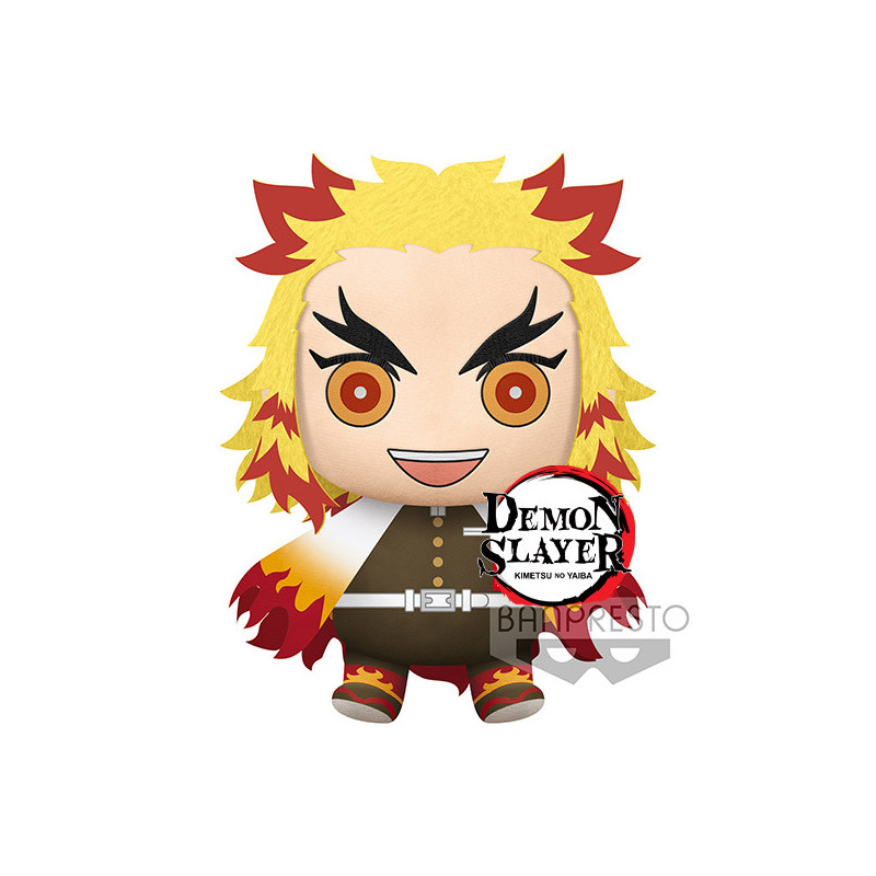 Demon Slayer Kimetsu No Yaiba Super Big Plush Kyojuro Rengoku 32cm Banpresto - 1