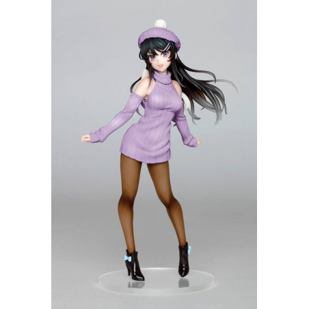 Rascal Does Not Dream of Bunny Girl Senpai statuette Mai Sakurajima Knit One-piece Ver. 23 cm Taito - 1