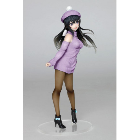 Rascal Does Not Dream of Bunny Girl Senpai statuette Mai Sakurajima Knit One-piece Ver. 23 cm Taito - 3