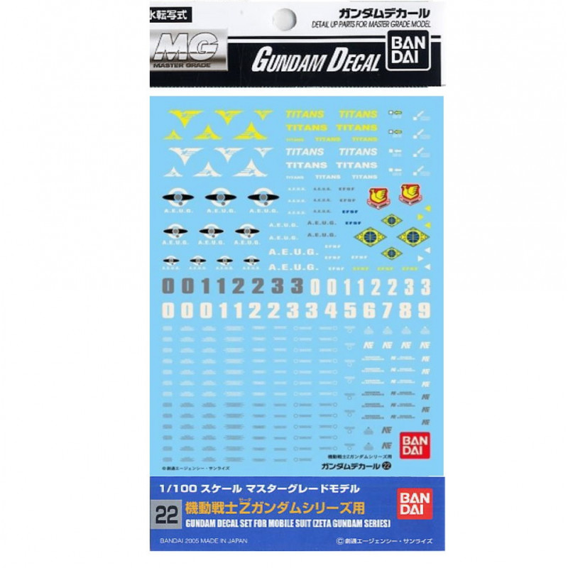 Gundam Gunpla Decal MG 1/100 22...