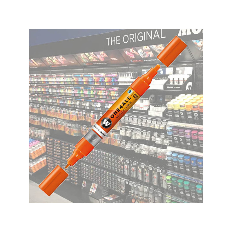 Molotow Acrylic Marker One4All Twin 1,5/4mm 085 Dare Orange Molotow - 1
